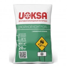Реагент противогололедный Uoksa Двойной Контроль -25 °C 20 кг